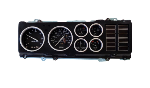 Oldsmobile 6 piece Billet Aluminum Polished Rally Cluster Gauge Trim Ring Bezels