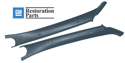 GM Interior A Pillar Moldings Driver and Passenger Side Set 1624 Light Blue