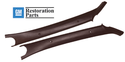 GM Interior A Pillar Moldings Driver and Passenger Side Set 1591 Burgundy