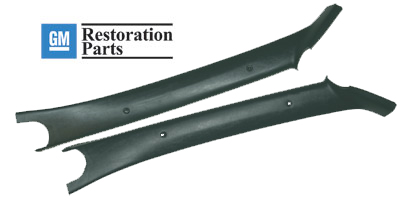GM Interior A Pillar Moldings Driver and Passenger Side Set 1594 Sage Green