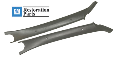 GM Interior A Pillar Moldings Driver and Passenger Side Set 1595 Sand Gray