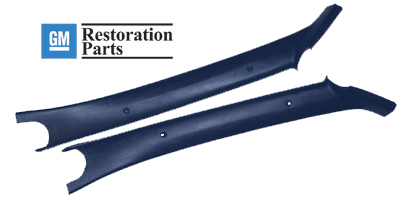 GM Interior A Pillar Moldings Driver and Passenger Side Set 1597 Medium Blue