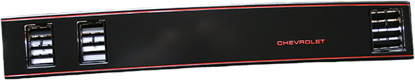 86-88 El Camino Monte Carlo SS Dash Bezel, Sport Black/red trim