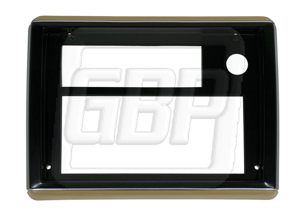 86-87 El Camino Radio Face Plate Dark Saddle with Silver Trim
