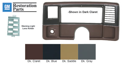 86-88 Monte Carlo / El Camino Dash Instrument Face Plate