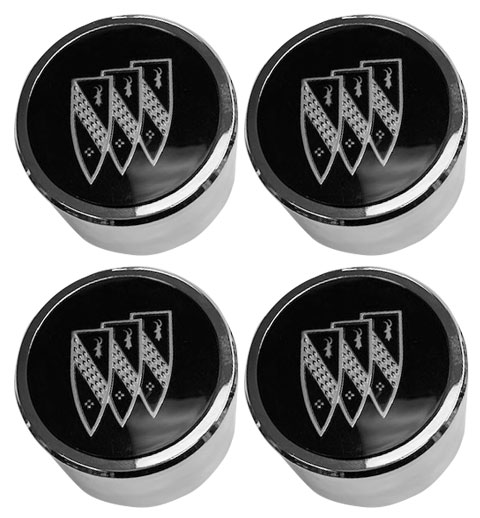 1982 Grand National Chrome Center Cap with Black tri shield inlay and snap ring set