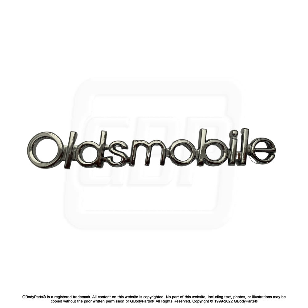 87-88 Cutlass "OLDSMOBILE" Header Panel Script Emblem - Adhesive Backed