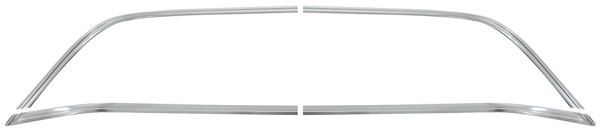 1978-87 El Camino Rear Window Reveal Moldings Anodized Chrome