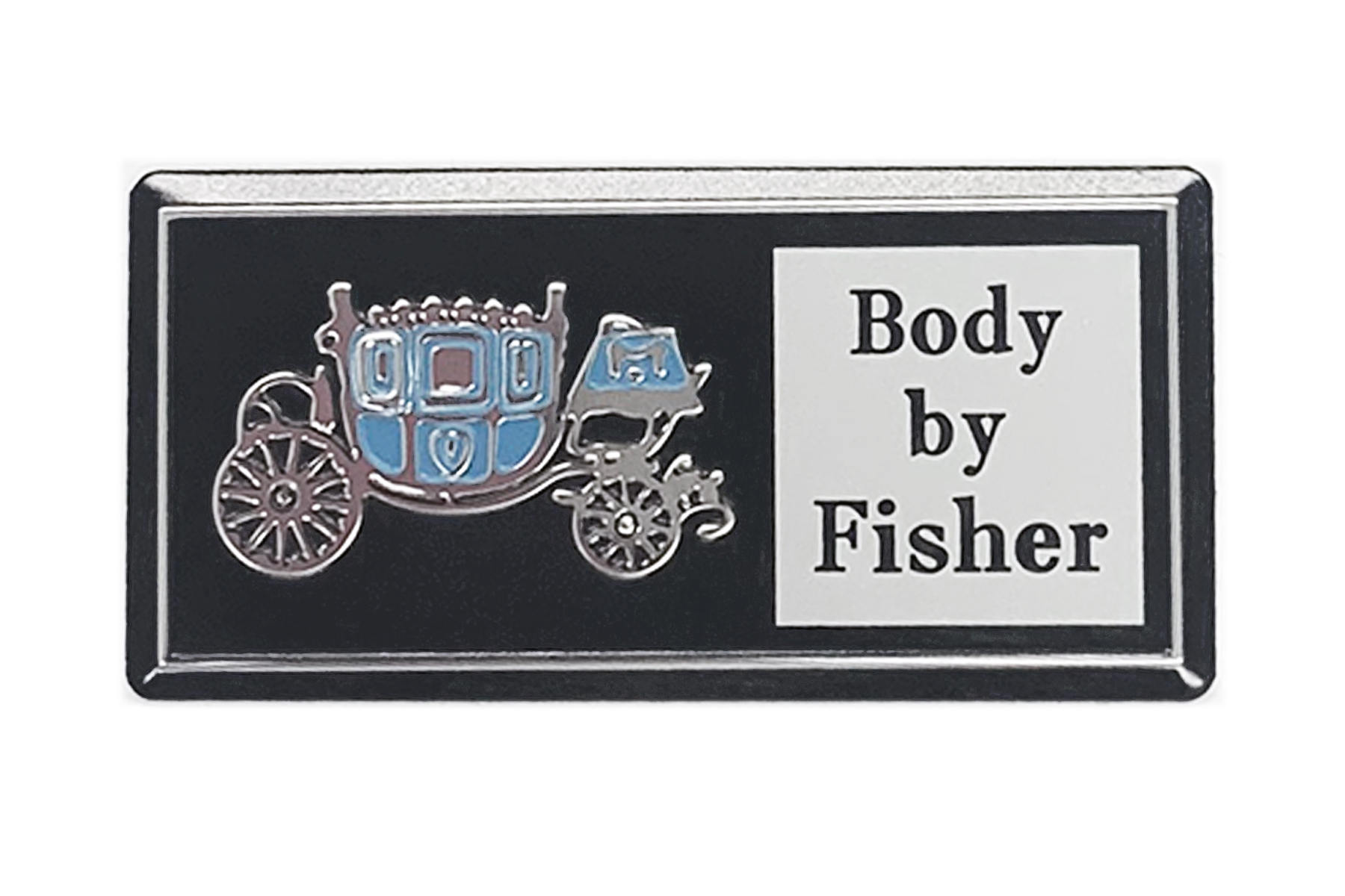 Reproduction Aluminum Body by Fisher Door Sill Plate Decal