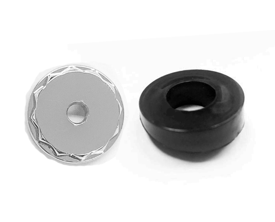 78-87 Buick Regal Manual Antenna Bezel and 12 Point Chrome Nut Combo