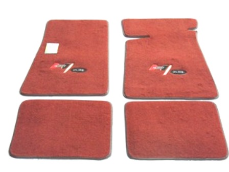 83-84 Hurst Olds Logo 317 Floor Mats Maple Red