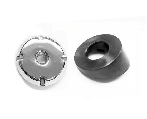 82-92 Camaro/Firebird Manual Antenna Bezel and 4 Point Chrome Nut Combo
