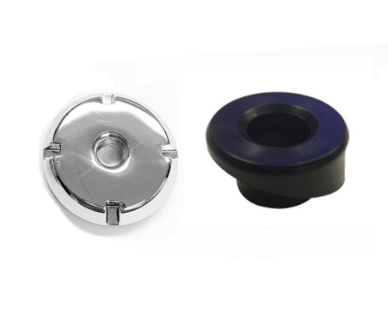 1978-92 Chevrolet Impala Caprice Manual Antenna Bezel and 4 Point Chrome Nut Combo