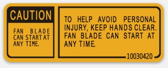 86-87 Turbo Buick Radiator Support Sticker Label Decal
