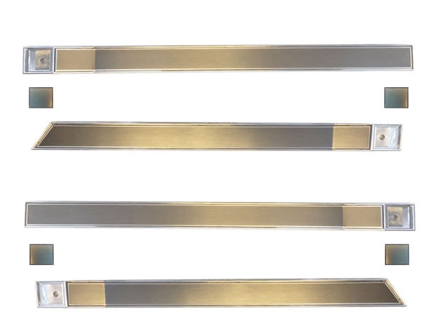 84-87 Turbo Buick door panel escutcheon trim kit, brushed gray