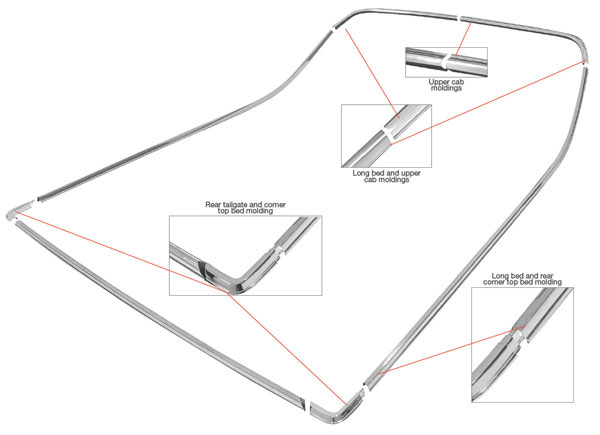 78-87 El Camino Bed Molding Kit