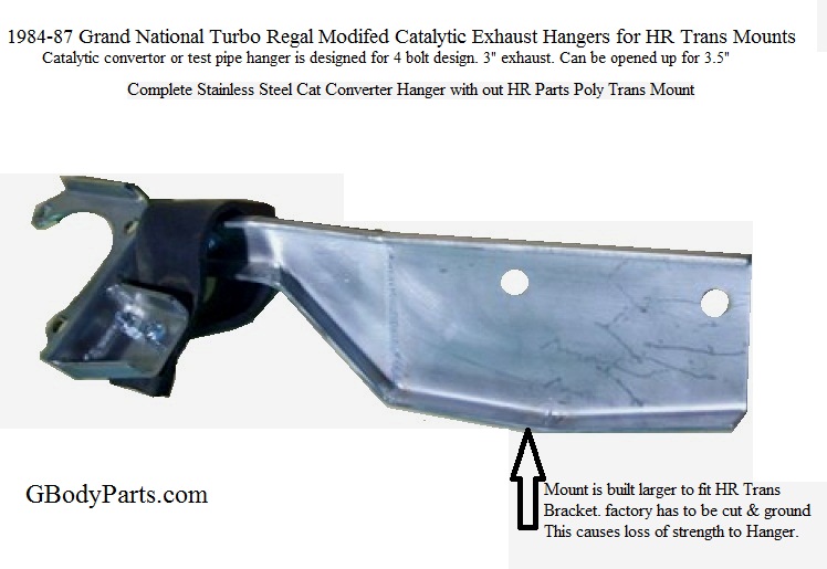 Complete Stainless Steel Cat Convertor Hanger- NO TRANS MOUNT