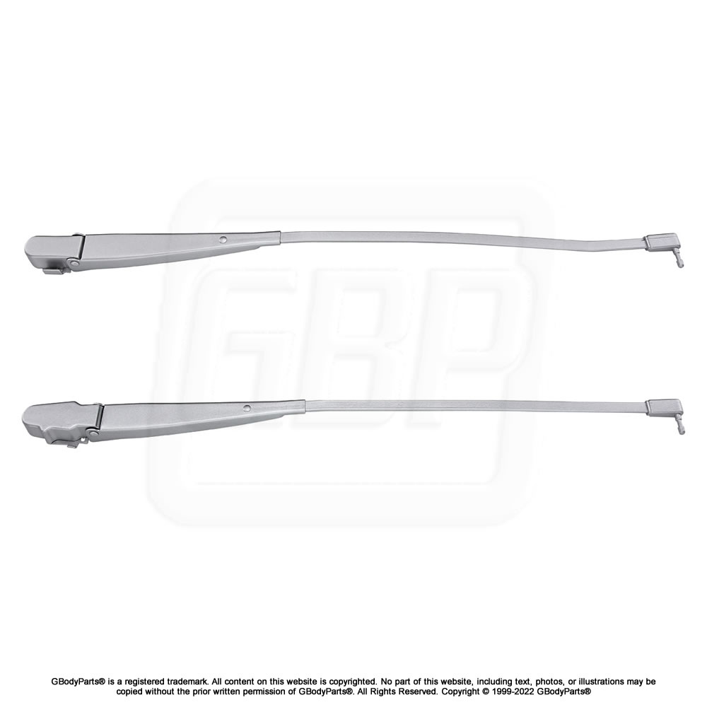 78-88 A&G Body Models Windshield Wiper Blade ARM - SILVER - LH & RH PAIR