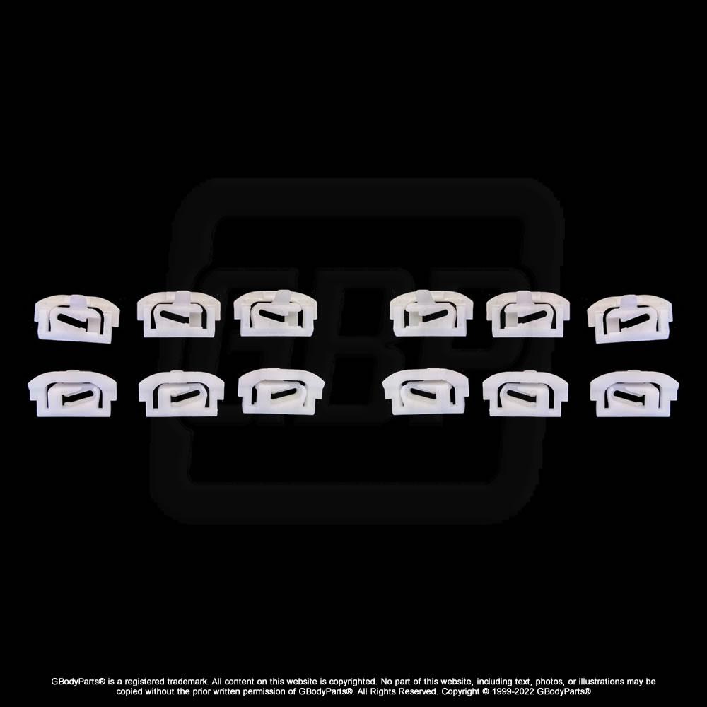 78-88 A/G Body Rear Back Glass Window Reveal Molding Trim CLIPS 12pcs