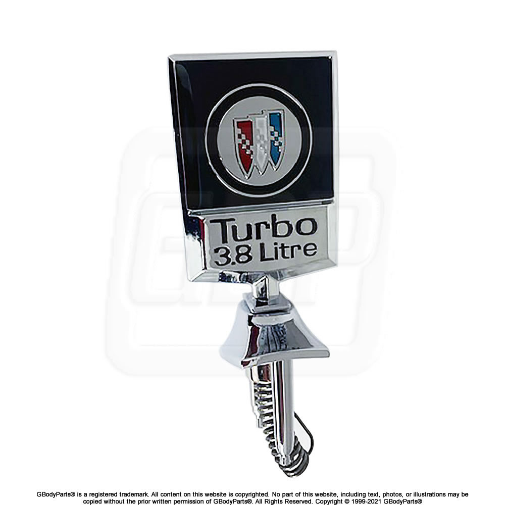84-87 Regal T-Type Turbo 3.8 Litre Header Panel Hood Ornament Emblem
