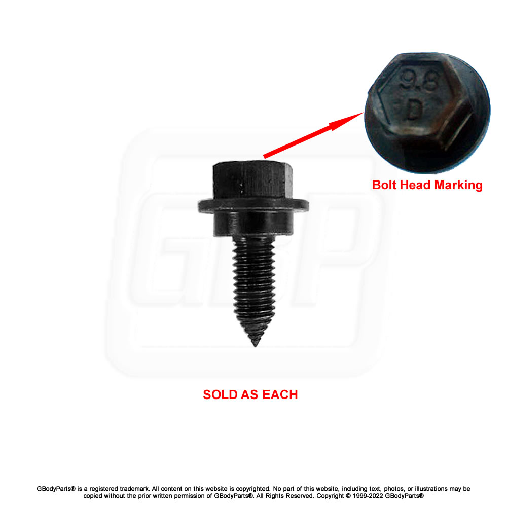 78-88 A & G-Body Models - Specific Design Lower Hood Hinge Shoulder Bolt - EACH