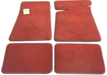 83-84 Hurst Olds Floor Mats Maple Red, No Logo