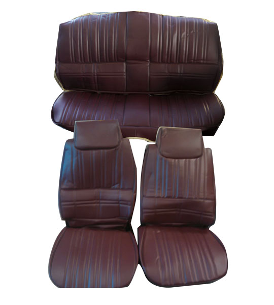 83-84 Cutlass Hurst Olds Maple Red Vinyl Seat Covers 83-84 Cutlass Hurst Olds Maple Red Vinyl Seat Covers