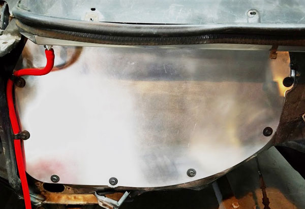One Piece Heater / AC delete cowl panel with drain