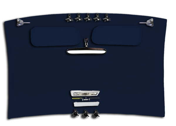 El Camino Headliner Combo (Headliner and Clips, Visors and Swivels, Dome Light Kit)