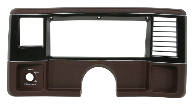 86-88 Monte Carlo / El Camino Dash Instrument Face Plate Dark Claret w/Silver Stripe