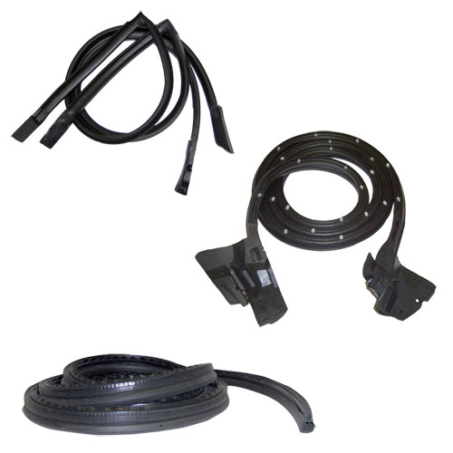 Hard Top Weather Stripping Seal Kit Package (Lower Doors Roofrail and Trunk)