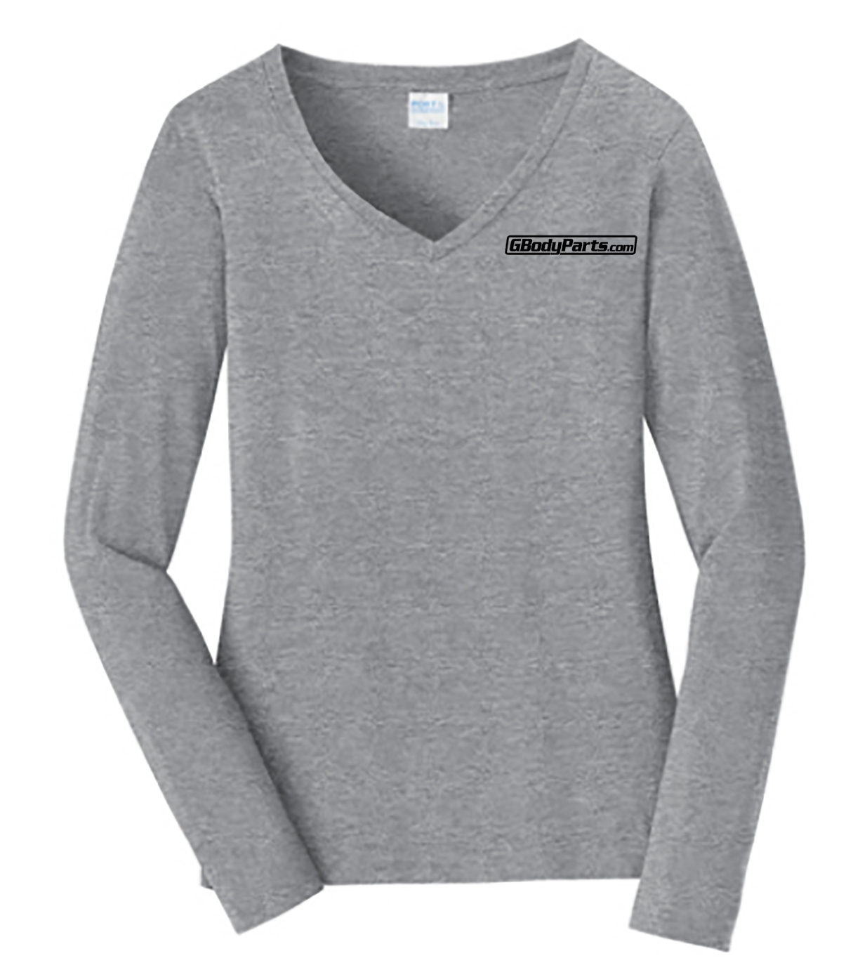 GBody Parts Logo Ladies Long Sleeve T-Shirt, Gray