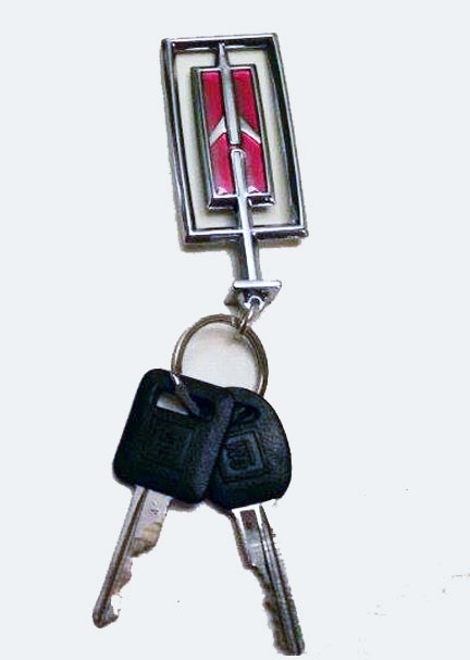 78-80 Oldsmobile Rocket Logo Header Panel Hood Emblem Key Chain