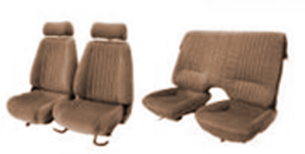 1985-1992 Firebird, Trans Am, Formula, Front & Rear Seat Set, Solid Rear, Madrid Grain Vinyl All Models Including Hard Top, T Top & Convertible