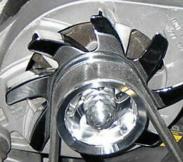 Billet  Chrome plated Aluminum Fan
