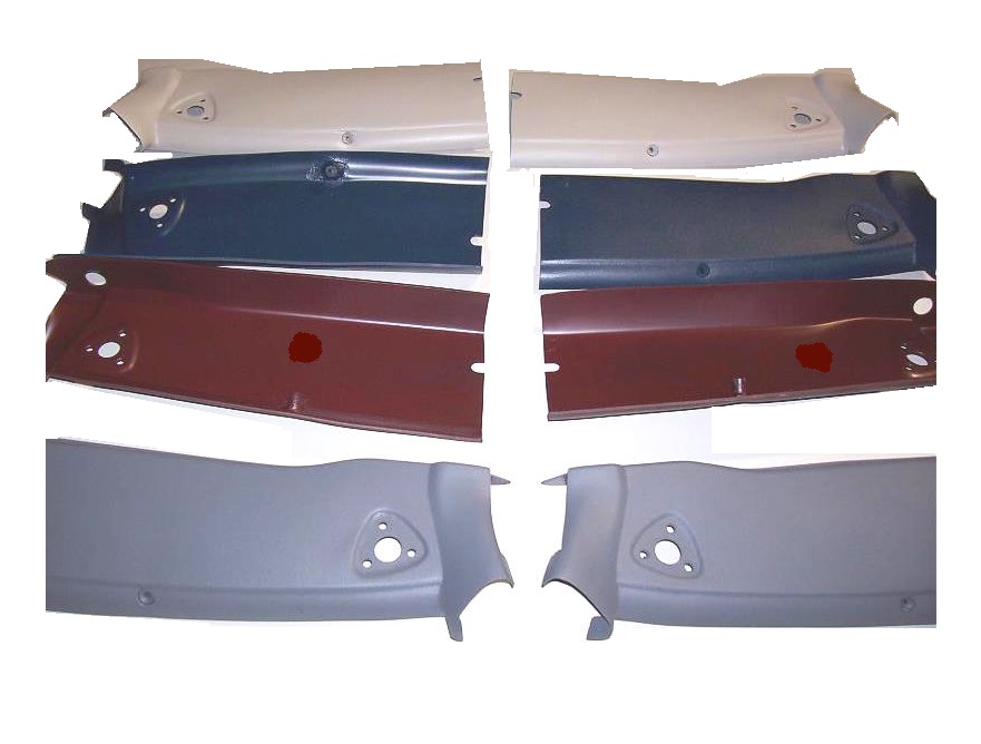 T-Top interior Above Visor Plastic trim - Reproduction 1590 Black