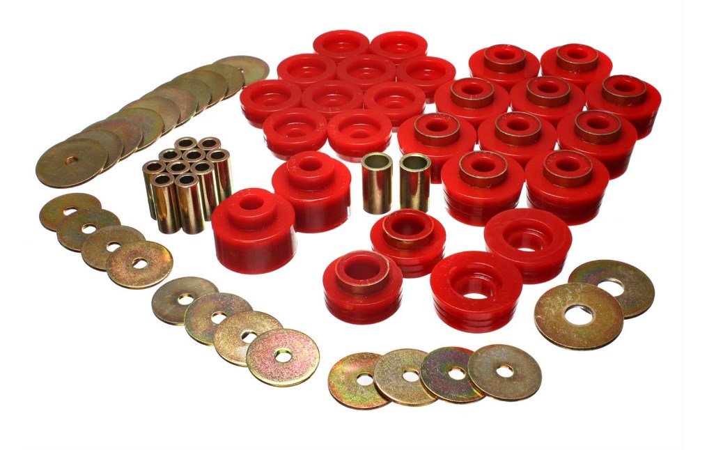 Energy Suspension Polyurethane Body Mount Bushing Set RED