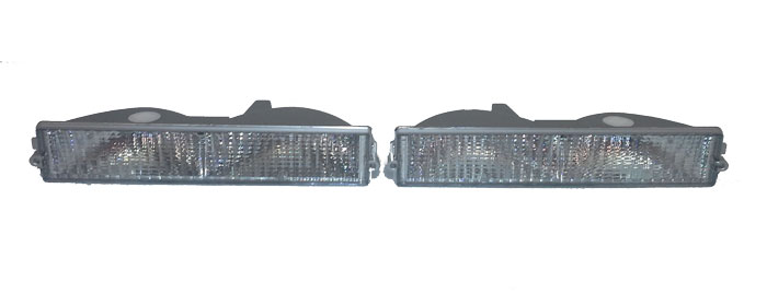 80-87 Buick Regal Grand National T-type Clear Bumper Marker Lights Set