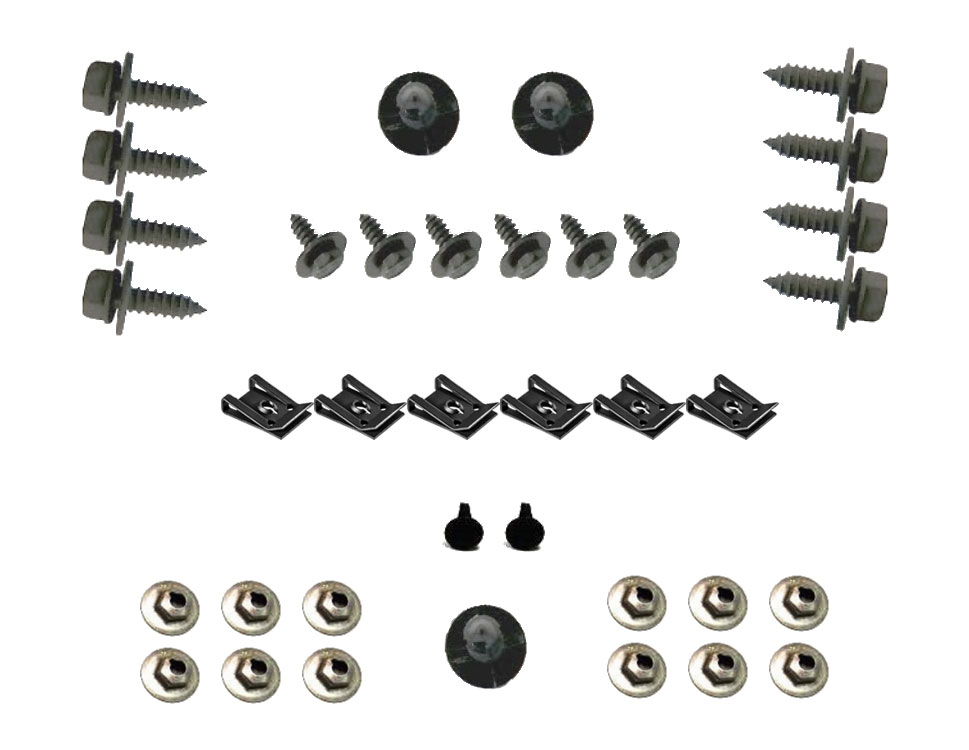 1981-87 Regal Front and Rear Bumper Filler Hardware Install Kit