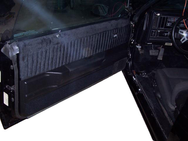 Black Upper and Lower Door Panel Set With Arm Rests