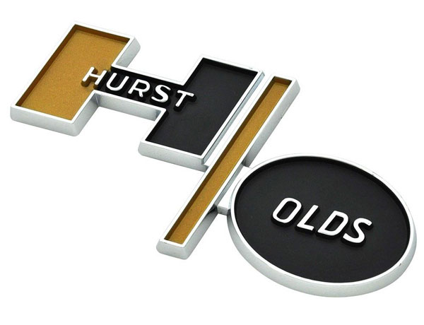 1979 Cutlass Hurst Olds Quarter Sail Panel and Trunk Emblem Gold Black EA