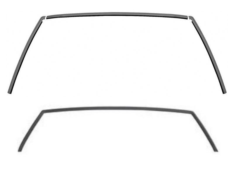 1978-88 GBody Front Windshield and Rear Glass Molding Trim kit Black