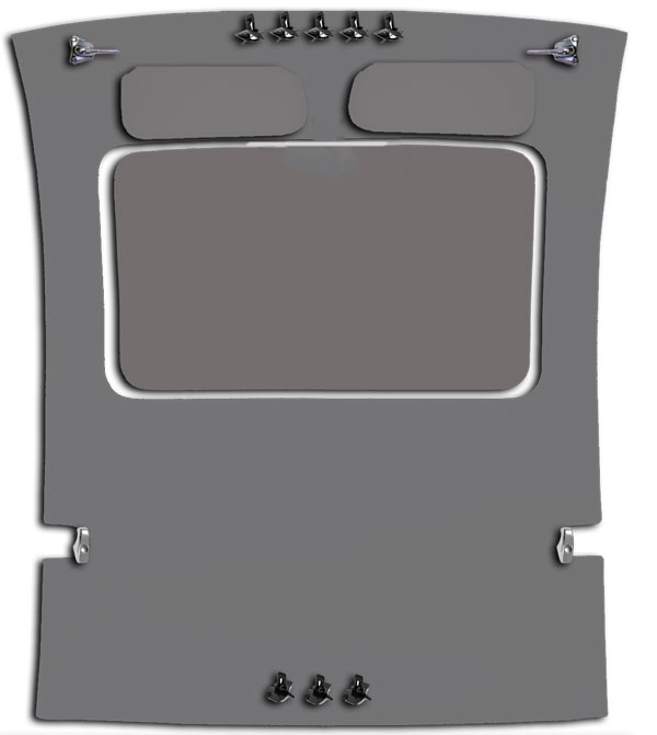 GBody Moon Roof Headliner Combo (Headliner and Clips, Visors and Swivels, Slider Board Material)