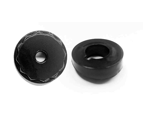 81-88 Monte Carlo Manual Antenna Bezel and 12 Point Black Nut Combo