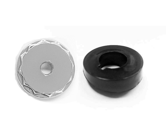 81-88 Monte Carlo Manual Antenna Bezel and 12 Point Chrome Nut Combo