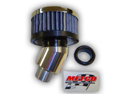 Metco Push-In Breather for Aftermarket Valve Covers (Angled)