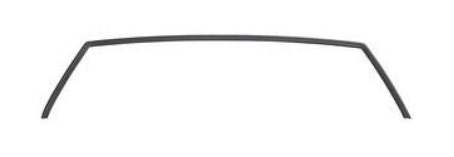 1978-1988 GBody Rear Window Molding Trim, Black, 3 Piece Set