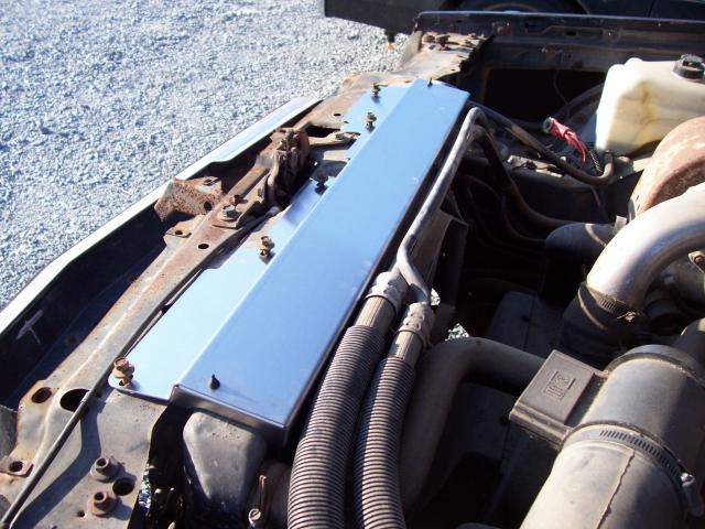GBodyParts.com Stainless Radiator Top Hold Down Plate Powder Coated - No Engraving