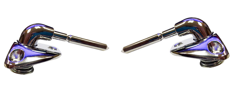 78-88 Regal, Cutlass, Grand Prix, El Camino, Monte Carlo, Sun Visor Swivels Non-Illuminated, Hard Top, Chrome PAIR