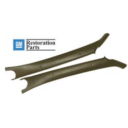 GM Interior A Pillar Moldings Driver and Passenger Side Set 1601 Dark Saddle